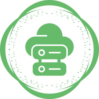 Web sunucu simgesi vektör illüstrasyonu