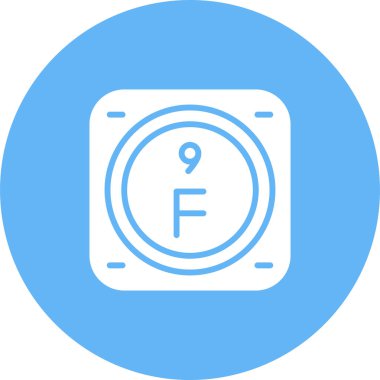 Periyodik tablo ağının kimyasal elementi basit illüstrasyon