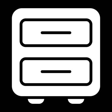  Dosya Kabine simgesi, vektör illüstrasyonu