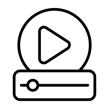 video web simgesi basit illüstrasyon