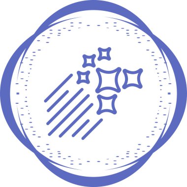 Kayan yıldızlar, ikon vektör çizimi