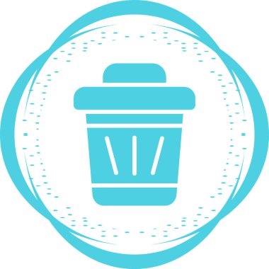 Çöp kutusu simgesi, web basit illüstrasyon