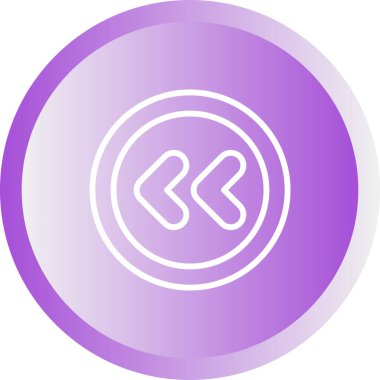 Küçük sol ok simgesi, vektör illüstrasyonu