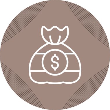 para çantası simgesi, vektör illüstrasyonu