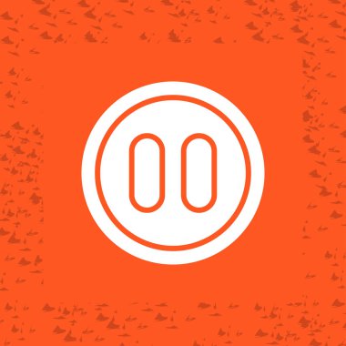 Duraklat düğmesine simge vektör çizim