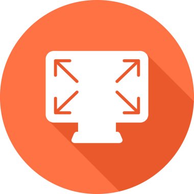 Tam Ekran Simgesi Simgesi, basit illüstrasyon 