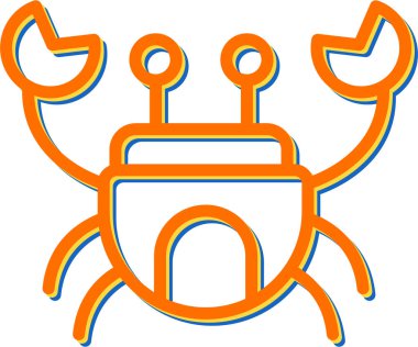 Yengeç simgesinin basit web çizimi