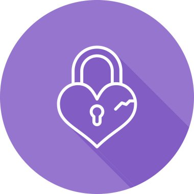 asma kilit simgesi, vektör illüstrasyonu basit tasarım