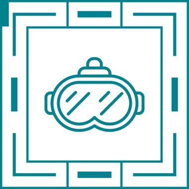 Sanal Gerçeklik kulaklık simgesi, vektör illüstrasyonu basit tasarım