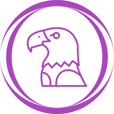 Kartal. Web simgesi basit illüstrasyon