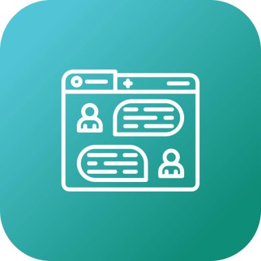 İleti konsepti simgesi, vektör illüstrasyonu 