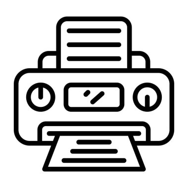 Yazıcı. Web simgesi basit illüstrasyon