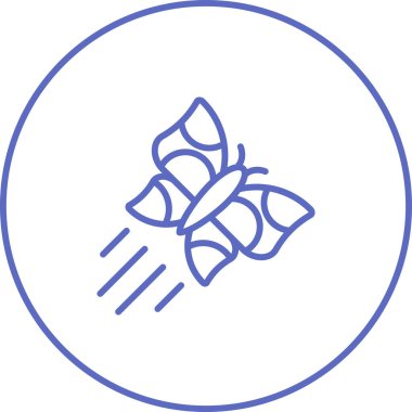 Kelebek web simgesi, vektör çizim