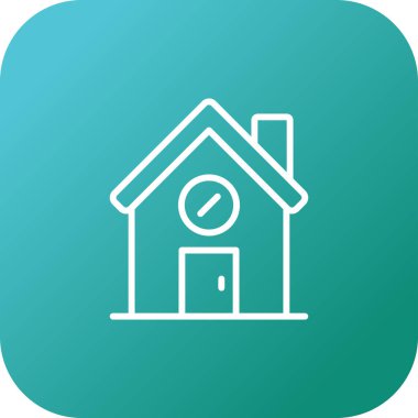 Ev web simgesi, basit vektör illüstrasyonu