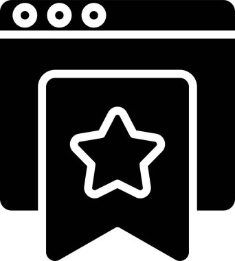 Yer İmi Sekmeleri web simgesi, basit vektör illüstrasyonu