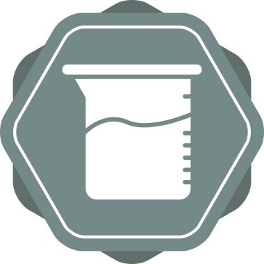 Beaker ağ simgesi, vektör illüstrasyonu