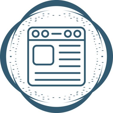 Tarayıcı simgesinin vektör illüstrasyonu