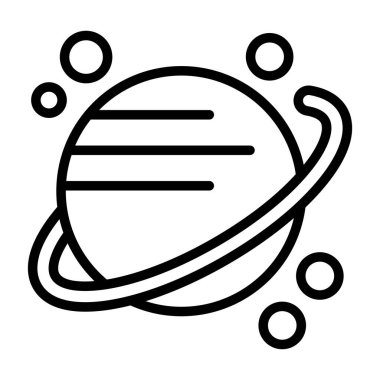 Gezegen web simgesi vektör illüstrasyonu 