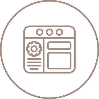 Web Tarayıcı Web simgesi, basit vektör illüstrasyonu