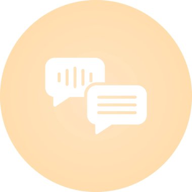 Sohbet balonu simgesi, vektör illüstrasyonu basit tasarım