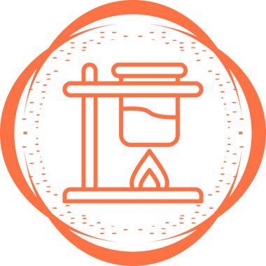 Bunsen Burner simgesi, vektör illüstrasyonu