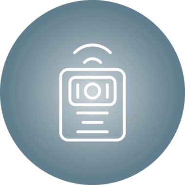 Video dahili iletişim izole edilmiş simgesi, düzenlenebilir felçli video kapı zili telefon vektör simgesi