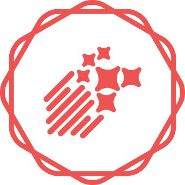 Kayan yıldızlar, ikon vektör çizimi
