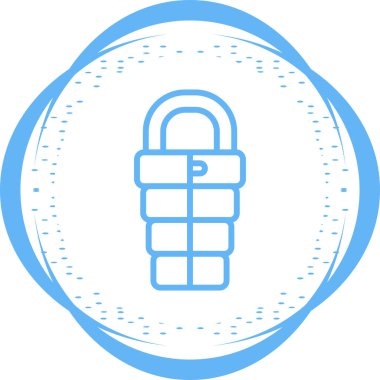 uyku tulumu simgesi, vektör illüstrasyonu basit tasarım