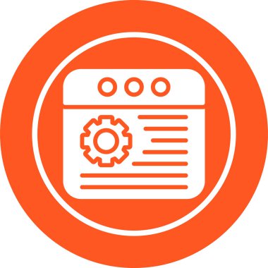 Tarayıcı simgesinin vektör illüstrasyonu