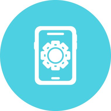 akıllı telefon simgesi, vektör illüstrasyonu basit tasarım