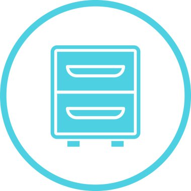  Dosya Kabine simgesi, vektör illüstrasyonu