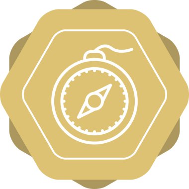 pusula simgesi web basit illüstrasyon