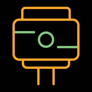 Magsafe simgesinin basit doğrusal resmi