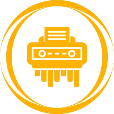 Kağıt öğütücü. Web simgesi basit tasarım              