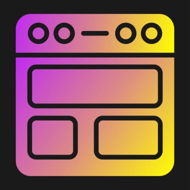 Tarayıcı simgesinin vektör illüstrasyonu