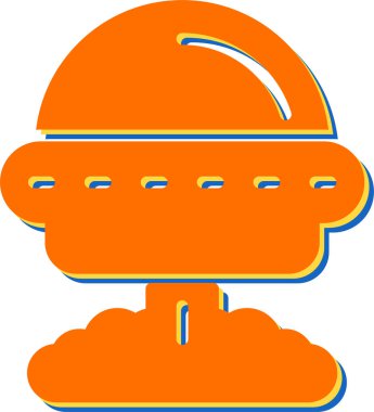 Uzay gemisi web simgesi vektör illüstrasyonu