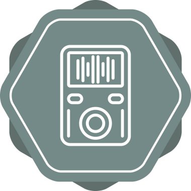 Mp3 Oyuncu simgesi, vektör illüstrasyonu 