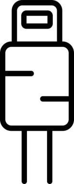 Kablo web simgesi, vektör çizim