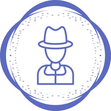 Casusluk simgesinin basit doğrusal çizimi