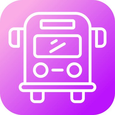 Otobüs. Web simgesi basit illüstrasyon