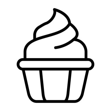 cupcake, web simgesi basit illüstrasyon