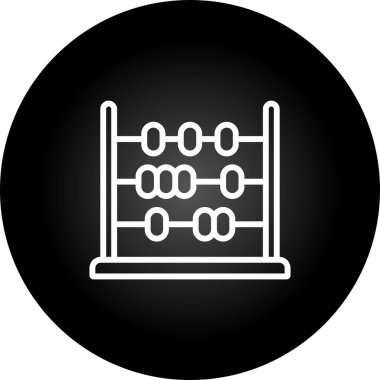 Abaküs. Web simgesi basit illüstrasyon   