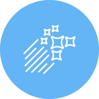 Kayan yıldızlar, ikon vektör çizimi