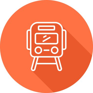 tren. Web simgesi basit illüstrasyon