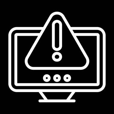 Uyarı Ağ simgesi, basit illüstrasyon