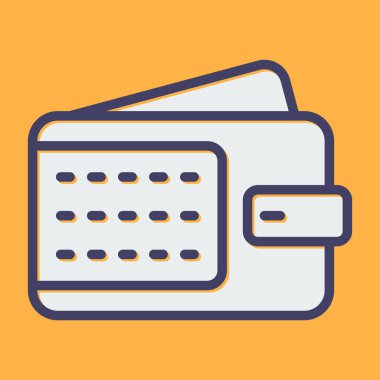 m-cüzdan simge vektör çizim 