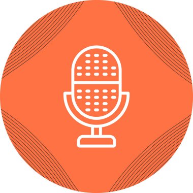 Mikrofon. Web simgesi basit illüstrasyon 