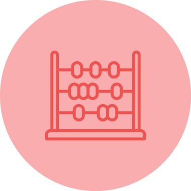 Abaküs. Web simgesi basit illüstrasyon   