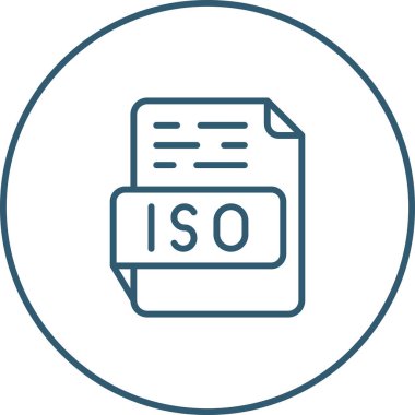 izo dosya biçimi simgesi, vektör illüstrasyonu basit tasarım