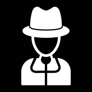 Casusluk simgesinin basit doğrusal çizimi